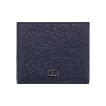 DIOR Calfskin Wallet Men's Marine Blue
