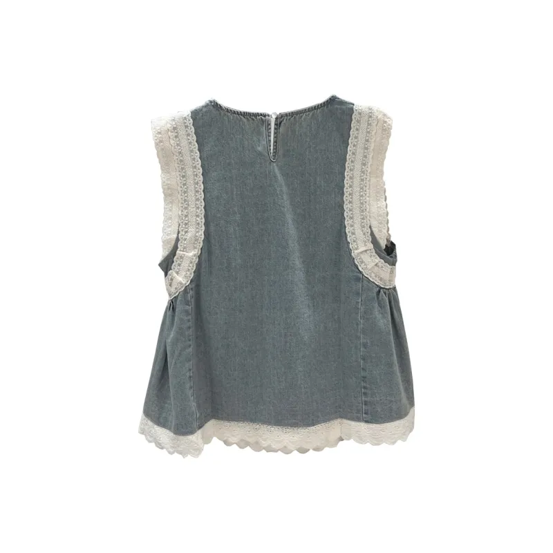 OURUOKE Tank Tops Women's Medium Blue-1