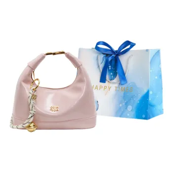 ROUNDOT PU Handbag Regular Women's Black/Green/Beige/Pink
