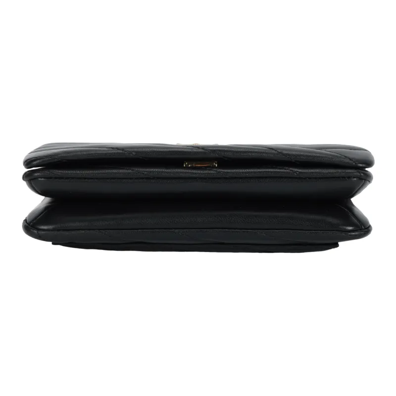 TORY BURCH Nappa Leather Shoulder Bag Crossbody Bag Wallet Women's Black-3
