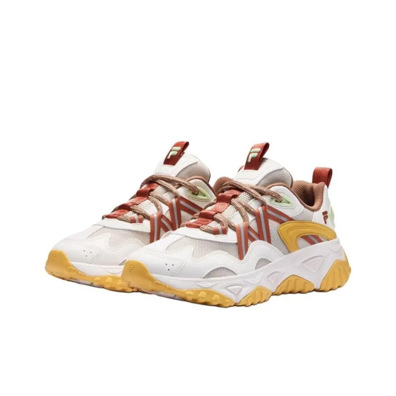 FILA FUSION FREEROAM Hiking Shoes Anti Slip Wear Resistant Low Top Chunky Sneakers Unisex Yellow-1