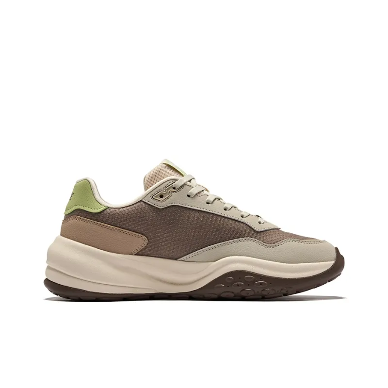 Erke Cushioning Anti-Slip And Wear-Resistant Low-Top Casual Shoes Men's Beige Brown-1