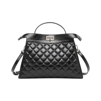 DAPHNE PU Kelly Bag, Handbag, Shoulder Bag, Crossbody Bag Regular Women's Black