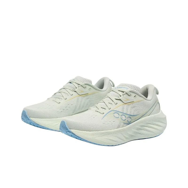 Saucony TRIUMPH 22 Anti Slip Wear Resistant Low Top Running Shoes Women's Light Green-1