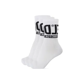 DIESEL Mid Calf Socks Men's 3 Pack White