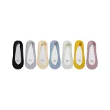 [7 Pack—Ultra Invisible, Slip-Resistant]Black+Light Gray+Skin+Light Blue+Light Green+Yellow+Light Purple