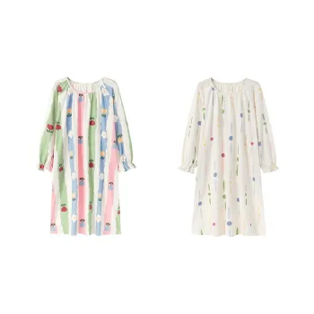 Herbal Primer Nightgown Women's Combo Set