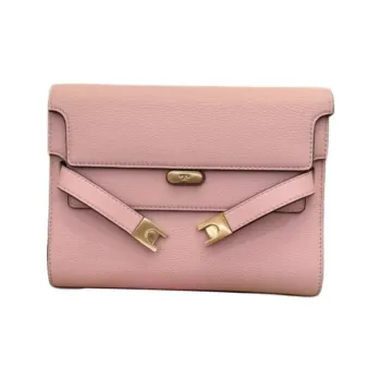 TORY BURCH Lee Radziwill Leather Shoulder Bag Women's Pink