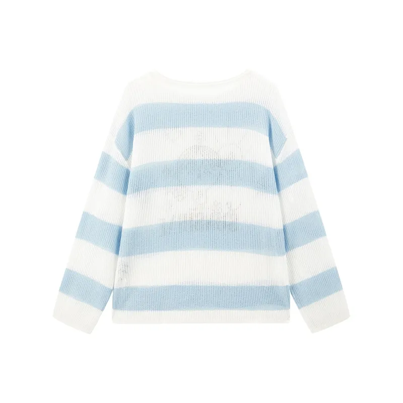 LEDIN x QIXIANSHENGMIAOXIAOJIE,LIANMINGKUAN Knitwear Women's Ice Dew Blue-1