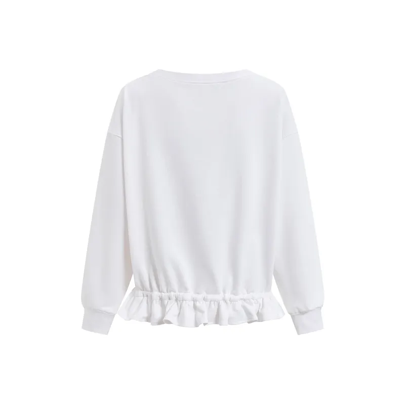 CYNI Drawstring Asymmetrical Shoulder Sweatshirt Women's-8