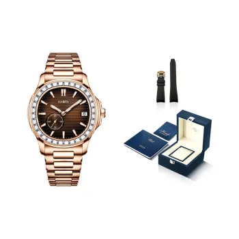 HaofaTourbillon Automatic Mechanical Movement Stainless Steel Watchband Watch Men's Watches Coffee Watch Dial