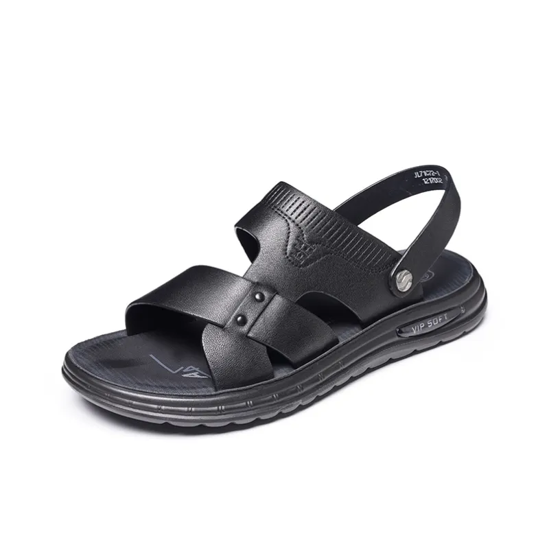 LAORENTOU Beach Sandals Men Black-1