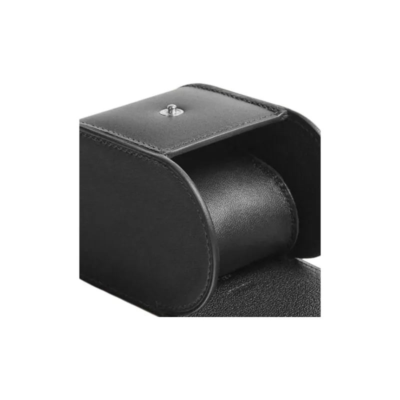 HERMES Tadelakt Calfskin Wrist Watch Storage Bag Large Size Women's 89 Noir Black-4