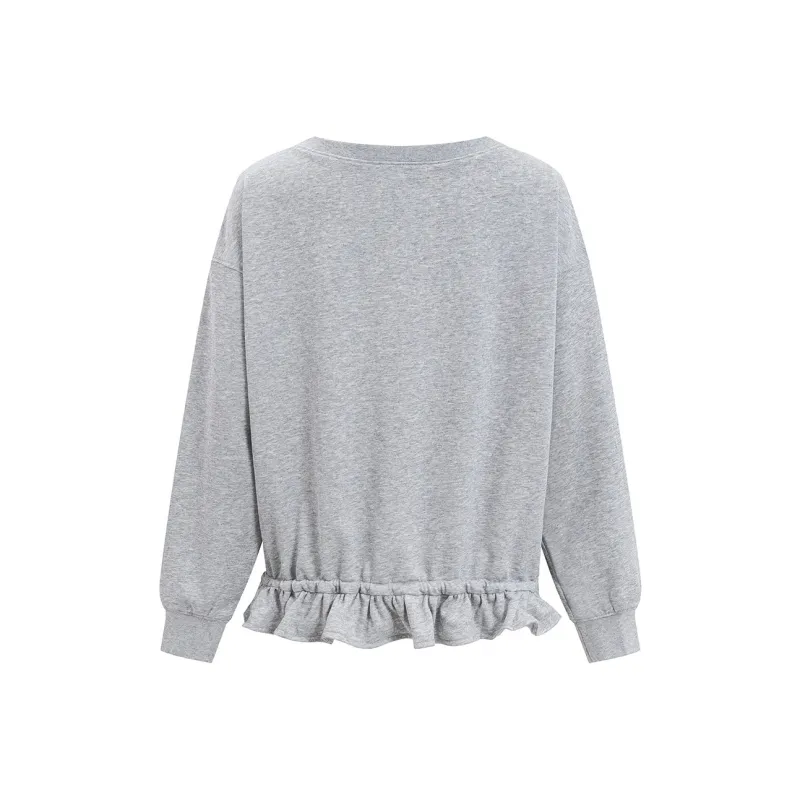 CYNI Drawstring Asymmetrical Shoulder Sweatshirt Women's-5