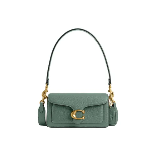 COACH Tabby Leather Shoulder Bag Crossbody Bag Handbag Small Size Women's Sage Green