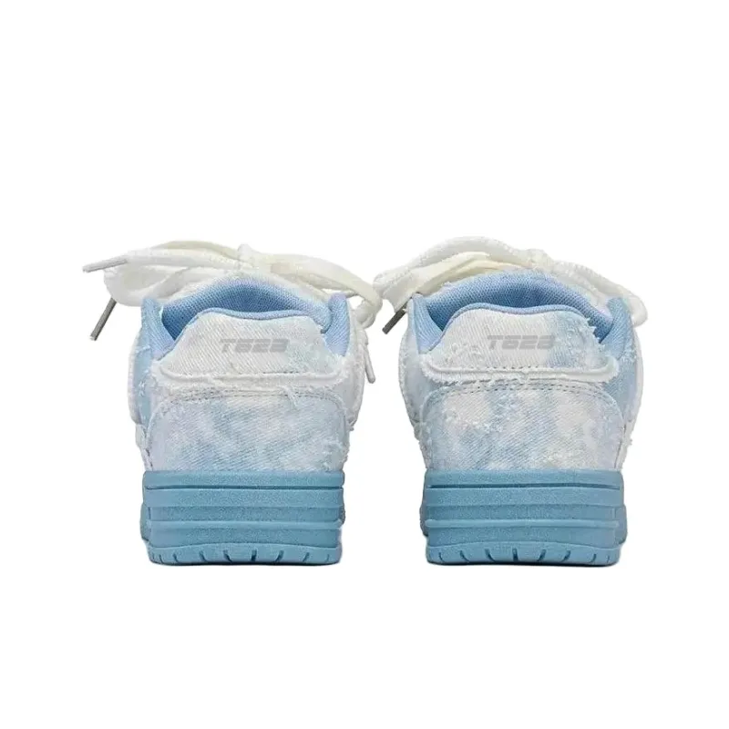 T628 Vintage Puffy Shoes Wear resistant, Lightweight, Breathable, And Non slip. Low Top Skateboard Shoes Unisex-23