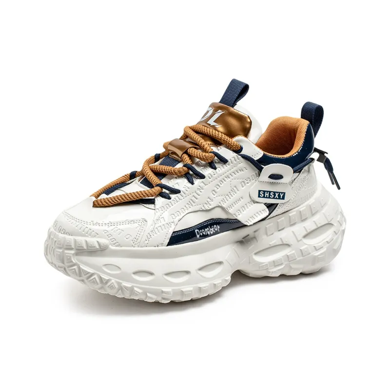 Budding Bear Slip Resistant, Abrasion Resistant, Breathable, Height Increasing Low Top Chunky Sneakers Men's-19