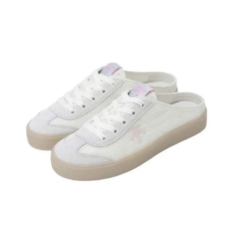 DESCENTE CRON MULE Abrasion Resistant Slip Resistant Closed Toe Slippers Women's Beige-1