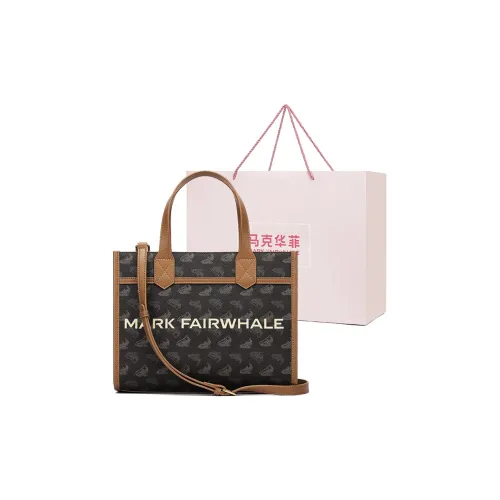 FAIRWHALE PVC Handbag Crossbody Bag Women's Coffee With Beige