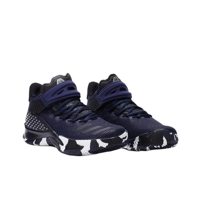 Adidas Ball 365 Anti Slip Wear Resistant Low Top Basketball Shoes Men's Navy Blue-1
