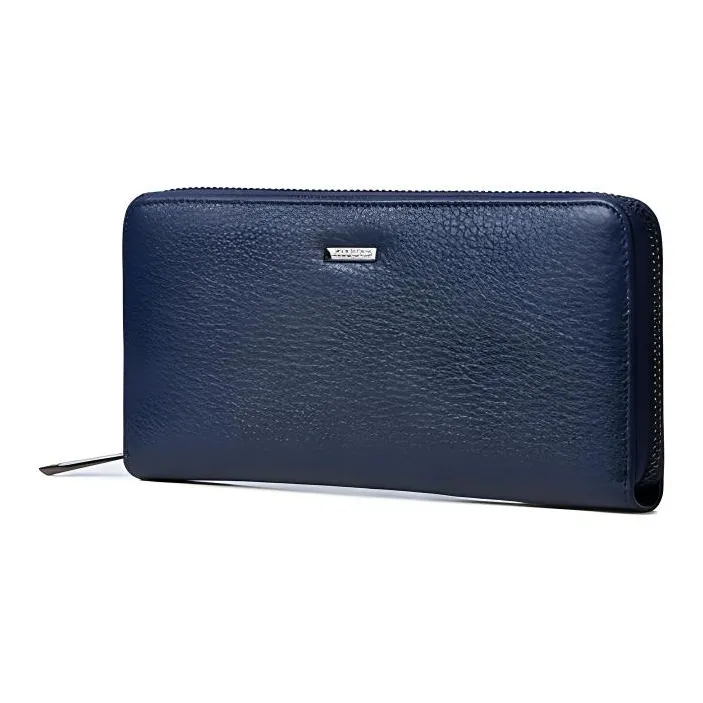 SANTA BARBARA POLO & RACQUET CLUB Cow Leather Clutches Wallets Men's Black/Coffee/Blue-1