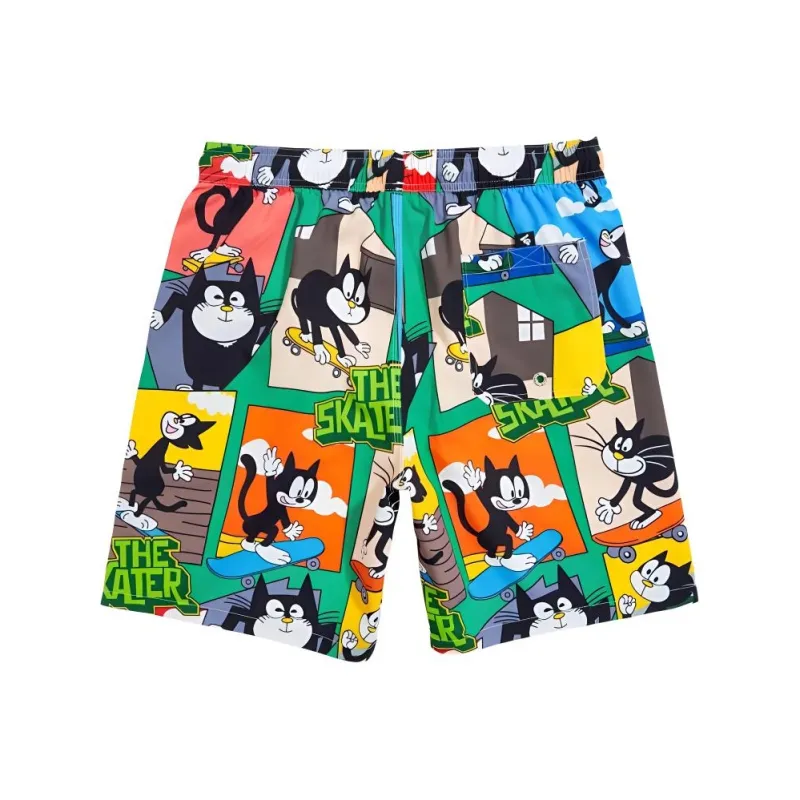 GAILANG Beach Shorts Men's Cartoon Cats-1