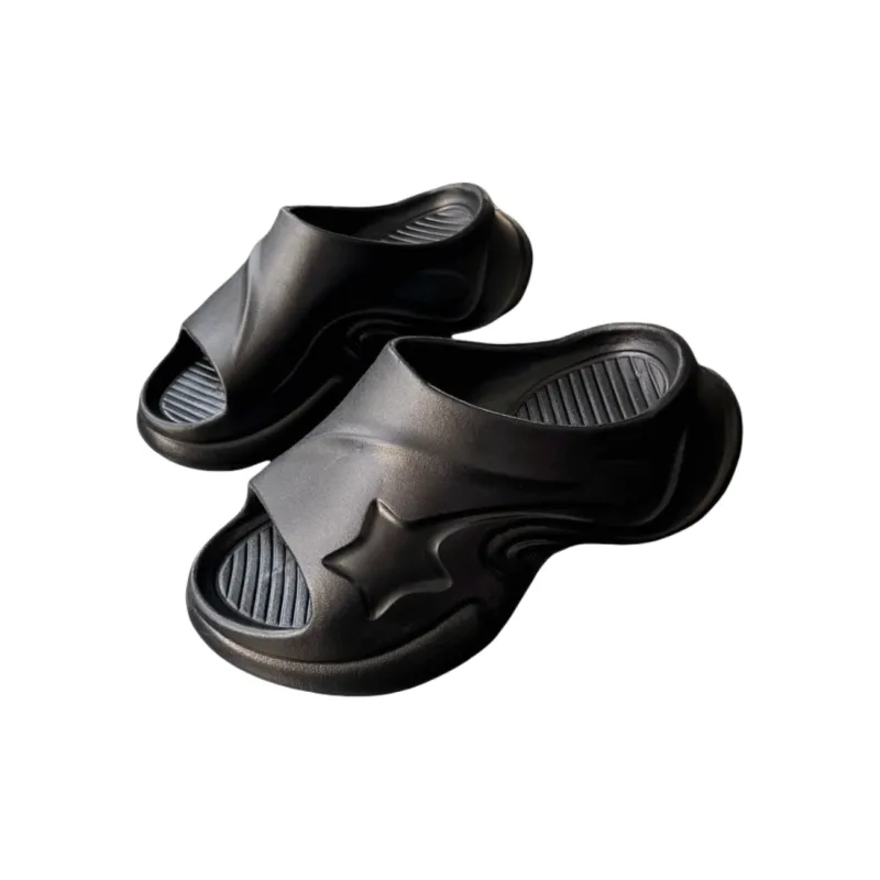 Meter Fashion Trend Spring Summer Minimalist Style Stars Fashion Eva Home Platform Slippers Slide on Slippers-0