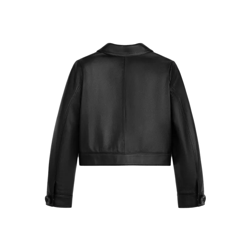CELINE Straight Blouson Jacket In Soft Lambskin-1
