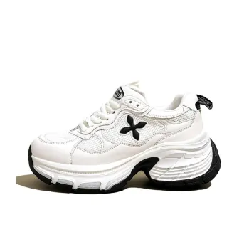 Ruomini Anti Slip Wear Resistant Breathable Height Increasing Low Top Chunky Sneakers Women's