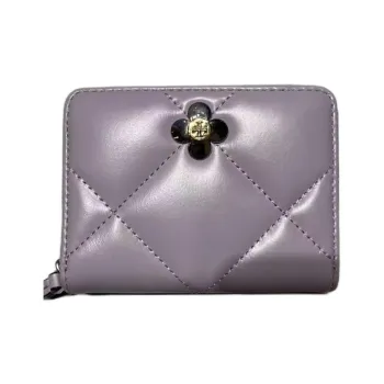 TORY BURCH Leather Wallet Trumpets Women's Purple