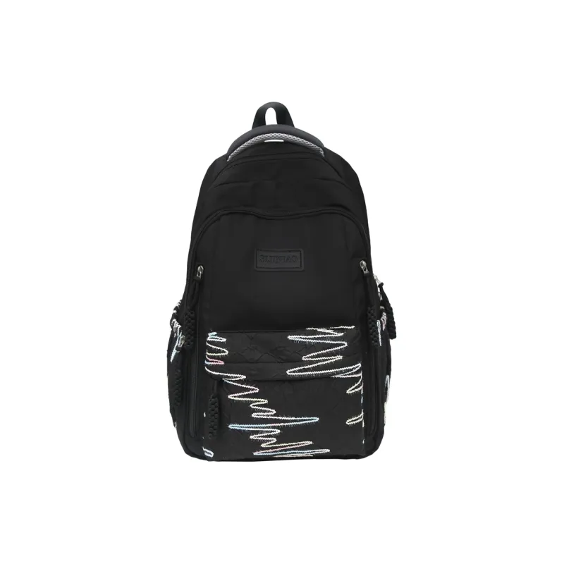 URBAN FOREST Nylon Backpack Unisex White/Black/Red/Yellow/Pink-5