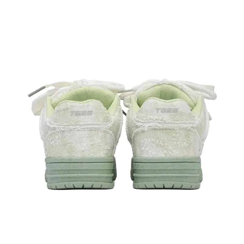 T628 Vintage Puffy Shoes Wear resistant, Lightweight, Breathable, And Non slip. Low Top Skateboard Shoes Unisex-34