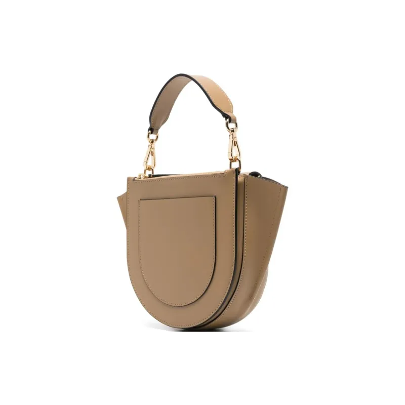 Wandler Calfskin One Shoulder Handbag Trumpets Women's Beige-2