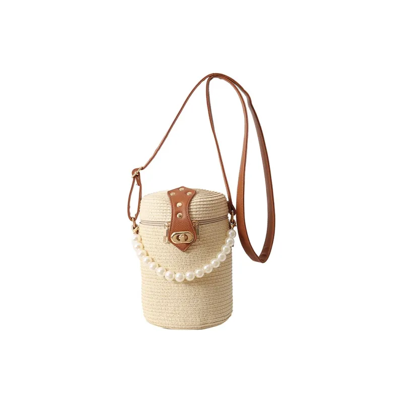 JIANGLIDA Woven Bucket Bags Handbag Crossbody Bag Regular Women's Multicolor-1