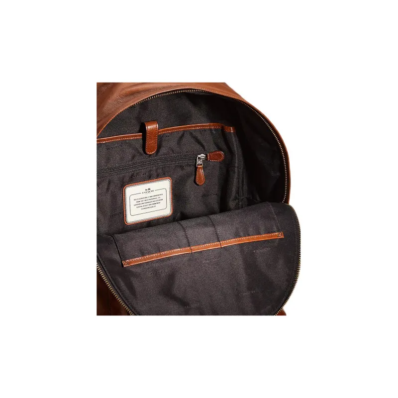 COACH Campus Calfskin Backpack Large Size Women's Brown & Black-3