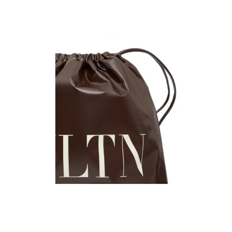 Valentino VLTN Calfskin Backpack Regular Men's Brown-2