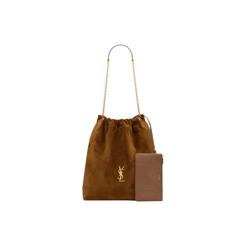 SAINT LAURENT Jamie Calfskin Shoulder Bag Tubas Women's Caramel-1