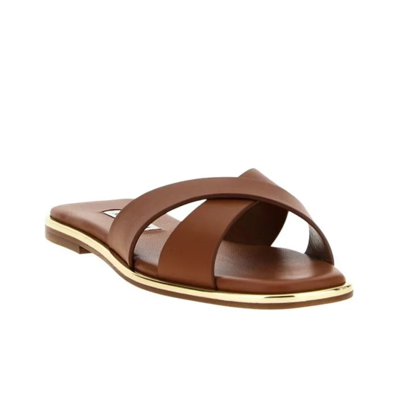 AQUAZZURA Slide Slippers Women's Brown-2