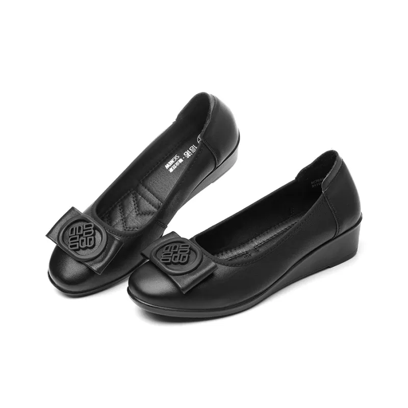 Cigna Wedge Heel High Heels Women's Black-1