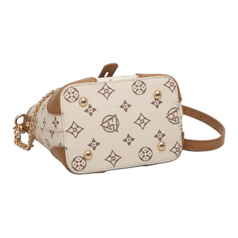 Old Man's Head Synthetic Leather Shoulder Bag Crossbody Bag Women's White/Coffee/Khaki-7