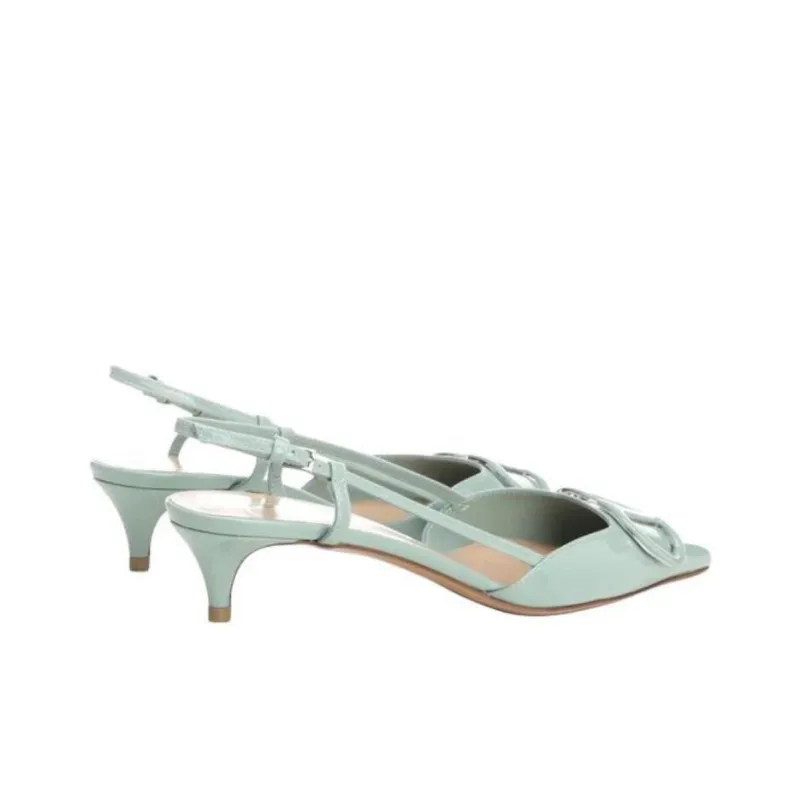 Valentino Vlogo Slim Heel High Heels Women's Blue-3