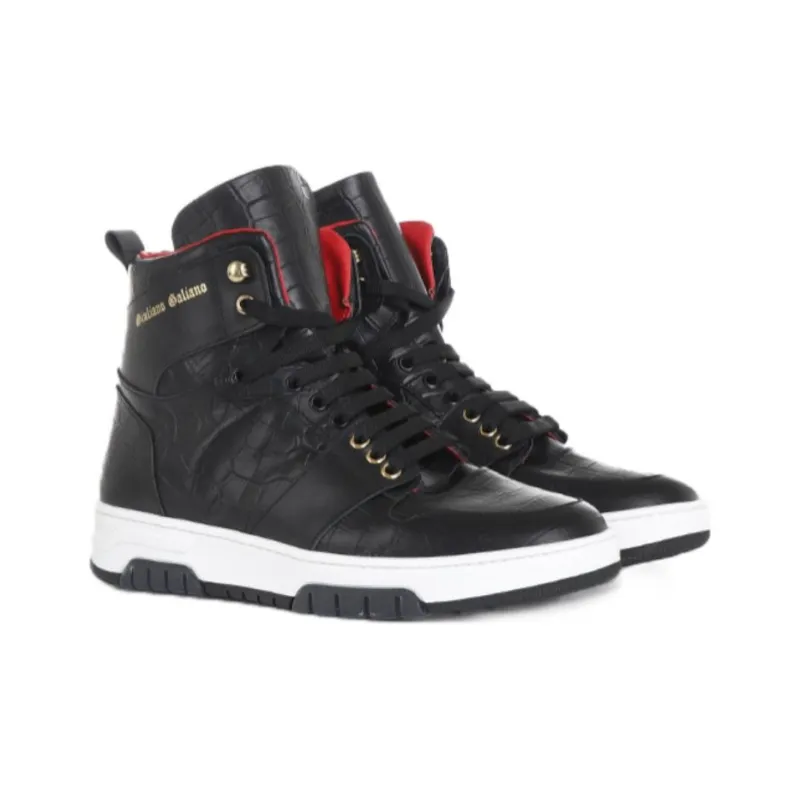 Giuliano Galiano Zapatillas High-Top Skateboard Shoes Men's Black-2