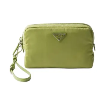 PRADA Re Nylon Polyamide Clutch Regular Unisex Lawn Green