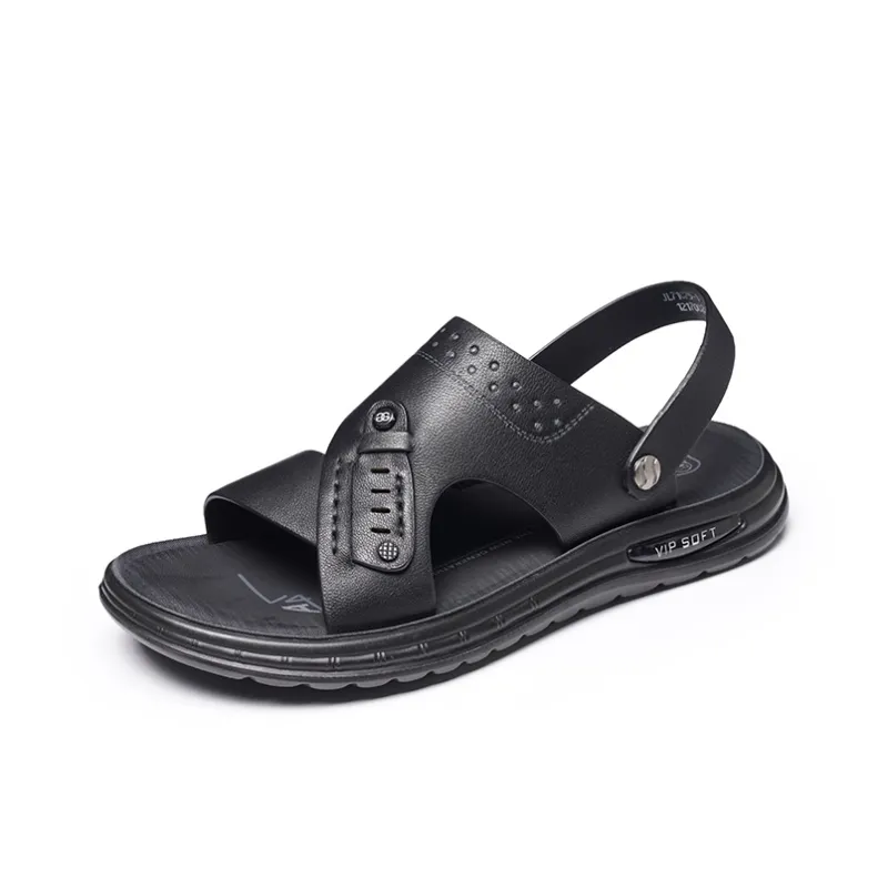 LAORENTOU Beach Sandals Men Black-1