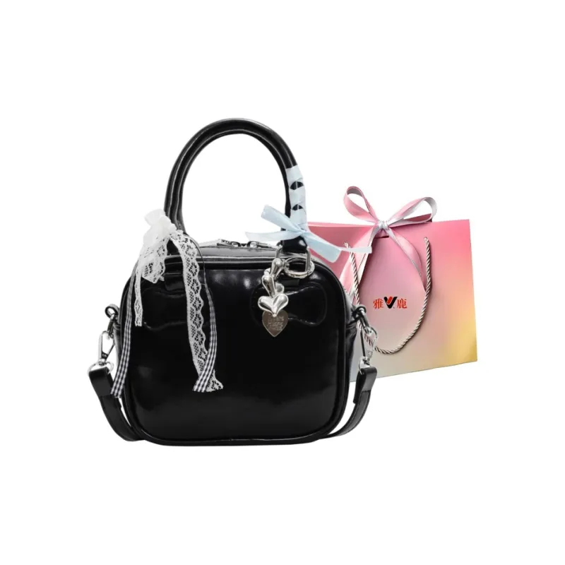 Yalu PU One Shoulder Handbags Women's Black/Pink/Ecru/Red/Blue-0