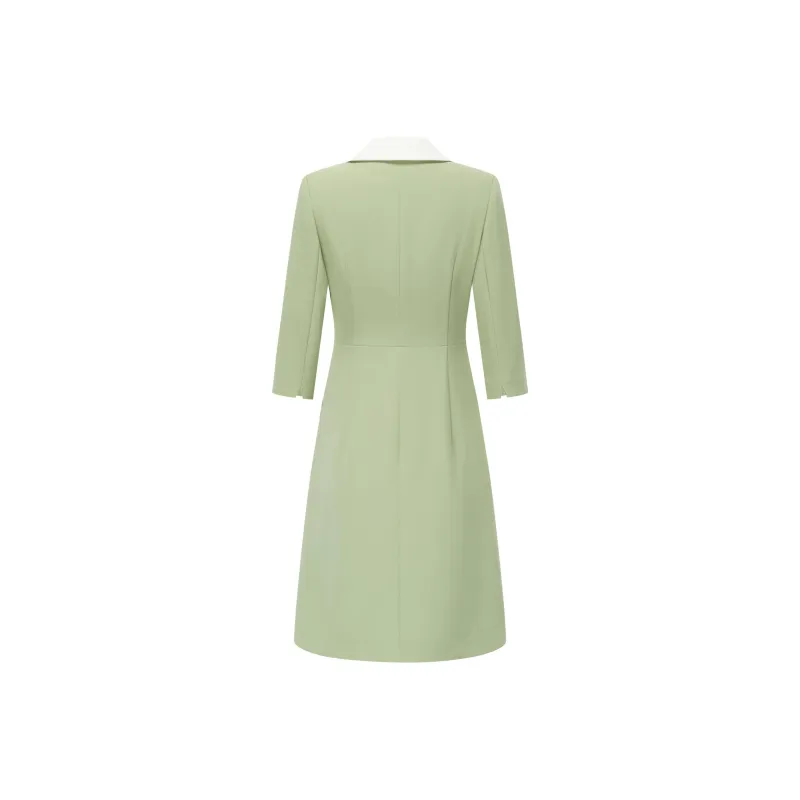 ONE SHALLOW Long Sleeved Dresses Women's Pea Green-1