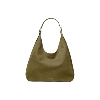MICHAEL KORS Nolita Cow Leather Hobo Bag Shoulder Bag Large Size Women's Dark Green