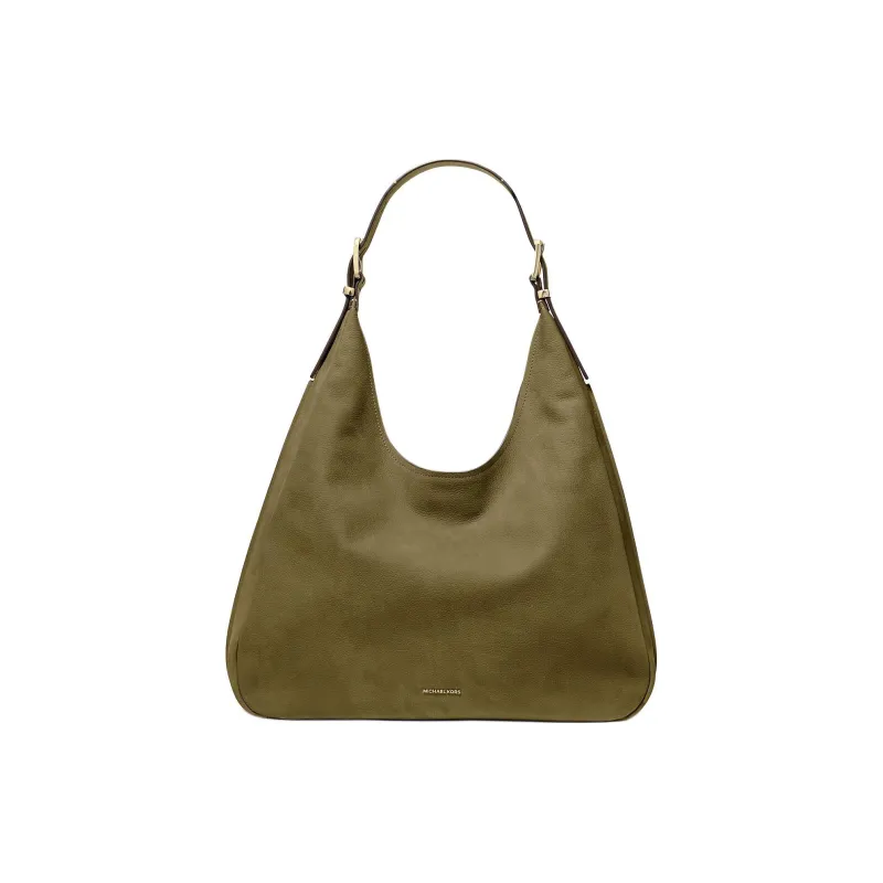 MICHAEL KORS Nolita Cow Leather Hobo Bag Shoulder Bag Large Size Women's Dark Green-0