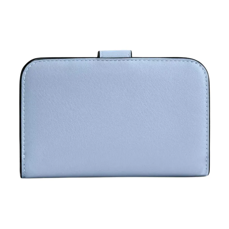 COACH Tabby Grain Texture Leather Wallet Mini Women's Bellflower Blue-1