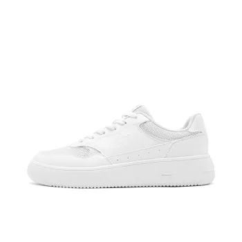 QIAODAN Slip Resistant, Abrasion Resistant, Breathable Low Top Skateboard Shoes Women's White